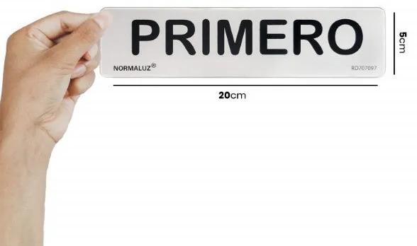 Sinal adesivo PRIMERO (20 x 5 cm) (Recondicionado A+)