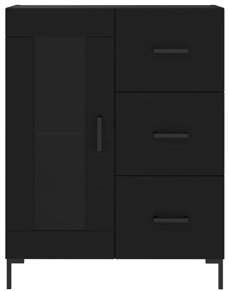 Armário alto 69,5x34x180 cm derivados de madeira preto