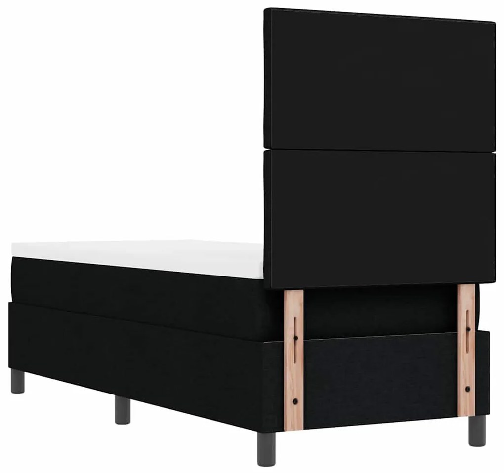 Cama Box com Colchão Preto 80x200 cm Tecido