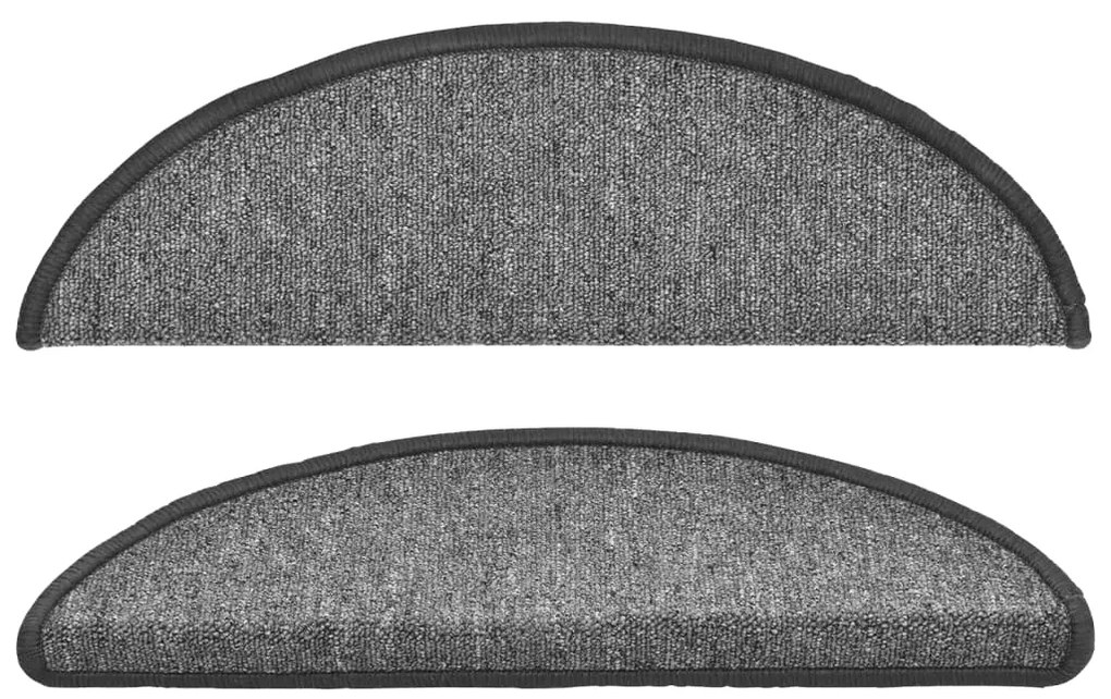 Tapetes de escadas 10 pcs 56x17x3 cm cinza-escuro