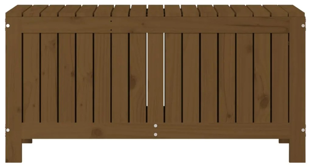 Caixa de arrumação jardim 108x42,5x54 pinho maciço castanho-mel