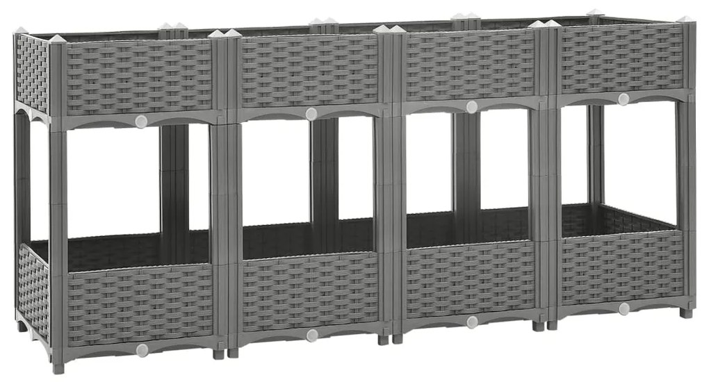 vidaXL Canteiro elevado 160x40x71 cm polipropileno
