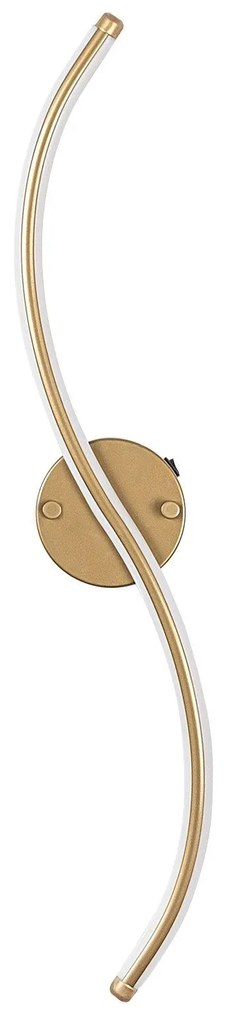 Candeeiro de Parede Yilan - Dourado - 10x67x5 cm