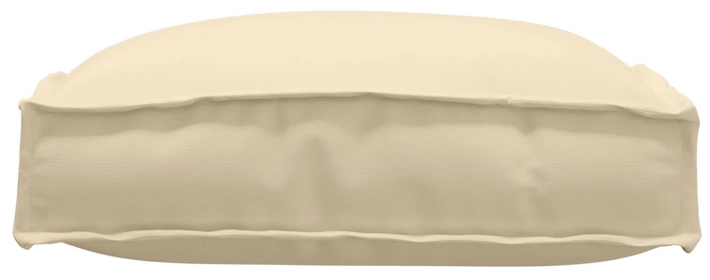 Almofadas de Palete para Assento 2 pcs Beige 40x40x8 cm Tecido Oxford