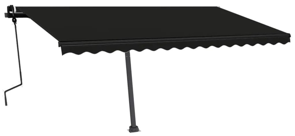 Toldo retrátil manual independente 450x300 cm antracite