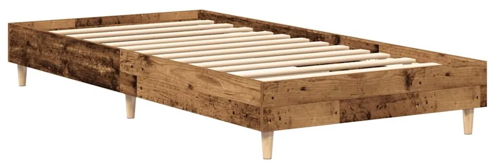 Estrutura de cama sem colchão 90x190 cm madeira velha