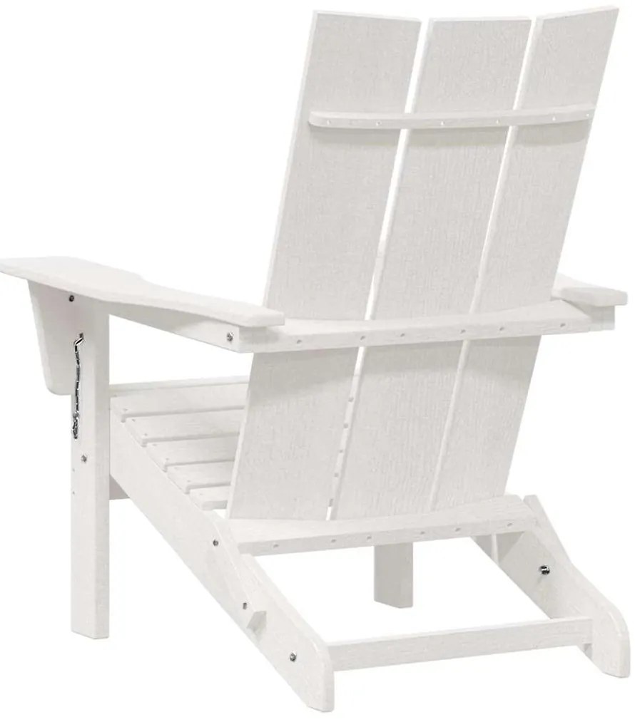 Cadeiras Adirondack Dobráveis vidaXL 2 pcs Branca 74.5x80.5x90 cm HDPE