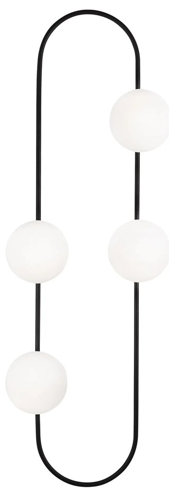 Candeeiro de Parede Abakus – Preto e Branco – 40 x 33 cm