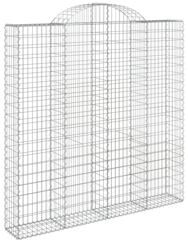 Cestos gabião arqueados 4pcs 200x30x200/220cm ferro galvanizado