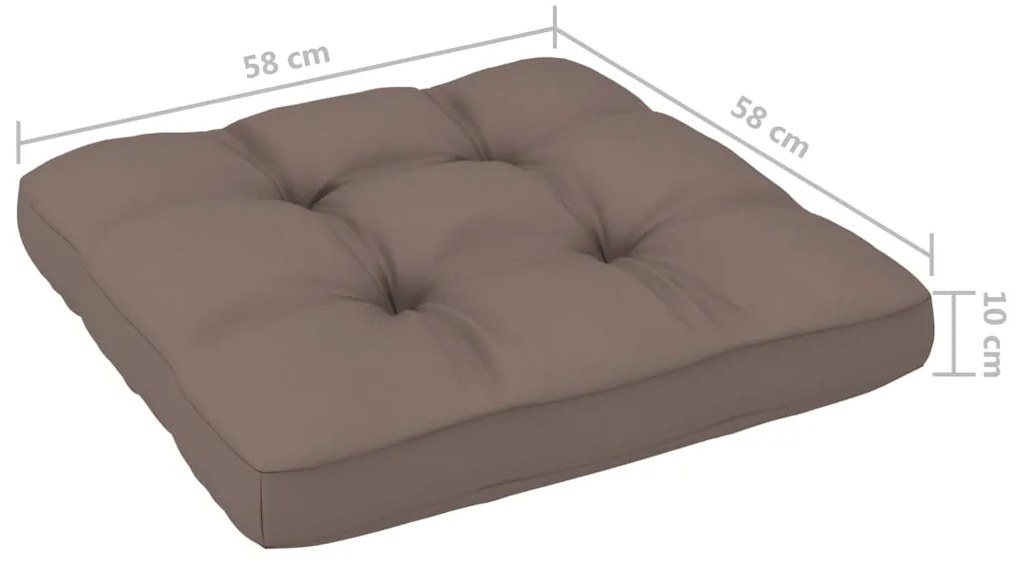 6 pcs conj. lounge paletes c/ almofadões pinho impregnado cinza
