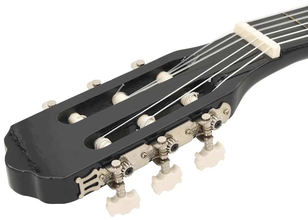 12 pcs conjunto de guitarra com equalizador e 6 cordas preto