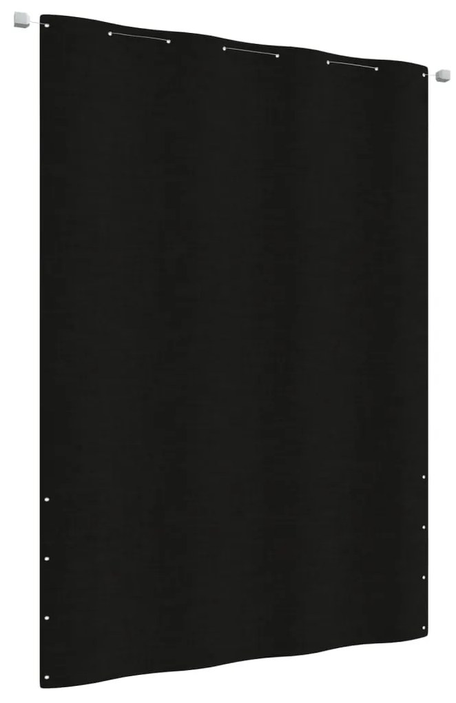 vidaXL Tela de varanda 160x240 cm tecido oxford preto