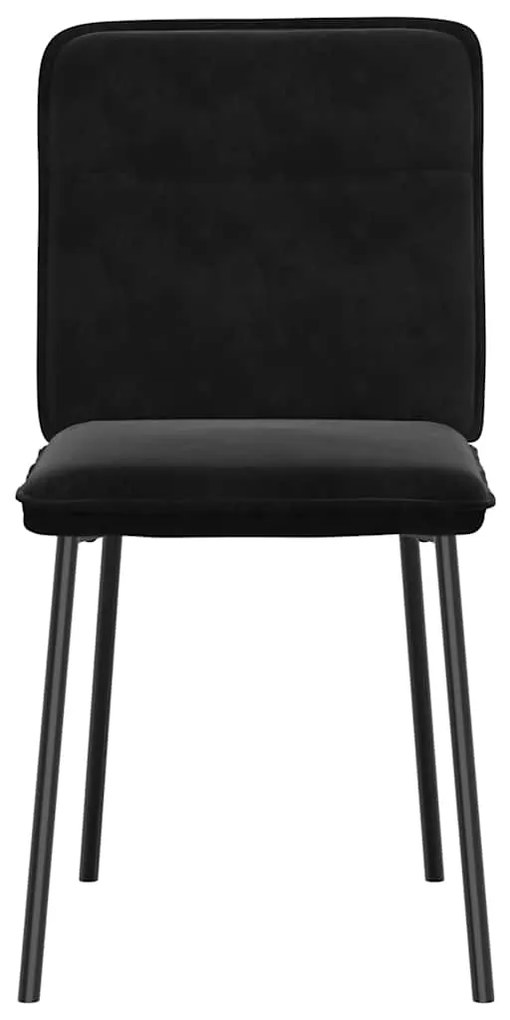 Cadeiras de jantar 4 pcs veludo preto