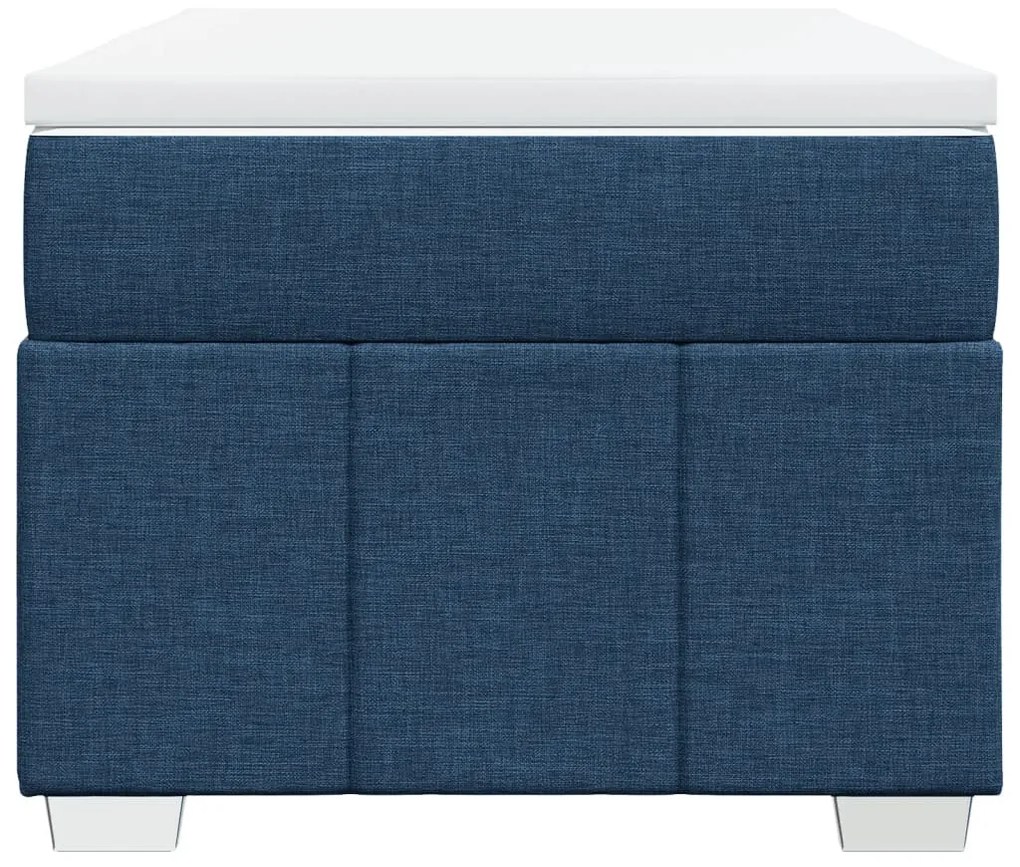 Cama com molas/colchão 90x190 cm tecido azul