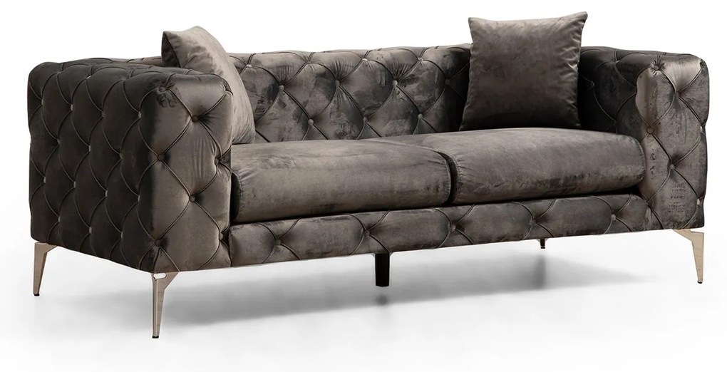 Sofá de 2 Lugares Como – Antracite – 197 cm x 70 cm x 90 cm