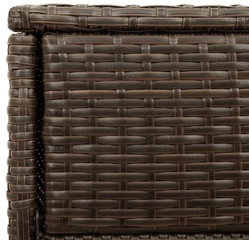 Armário de arrumação para jardim 105x55x113 cm vime PE castanho