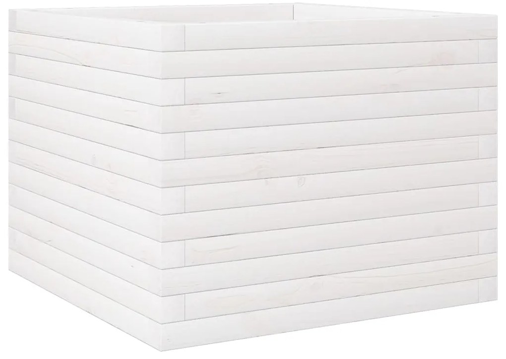 Vaso/floreira de jardim 60x60x46 cm pinho maciço branco