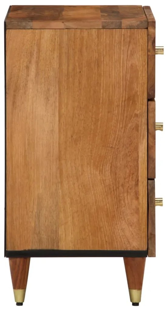 Mesa de cabeceira 50x33x62 cm madeira de mangueira maciça
