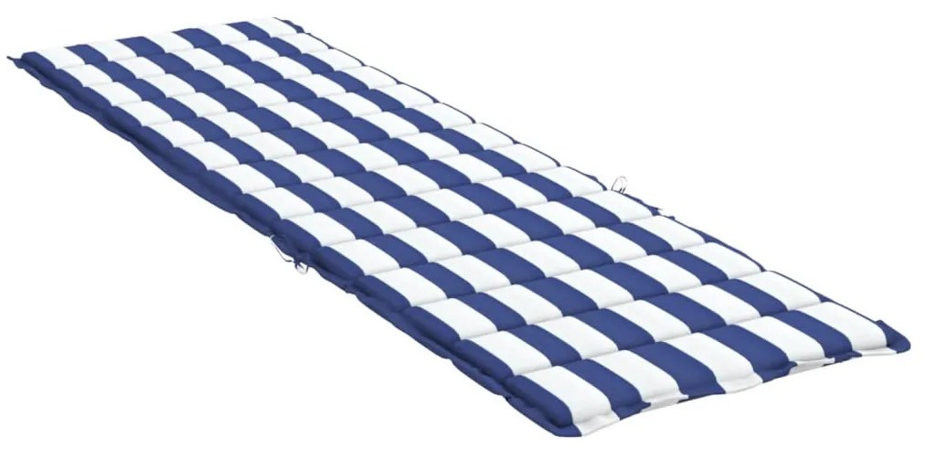 Almofadão p/ espreguiçadeira tecido oxford riscas azul/branco