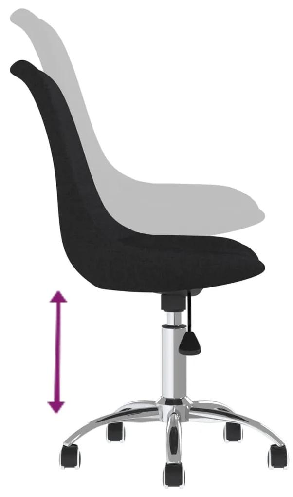 Cadeira de escritório giratória tecido preto