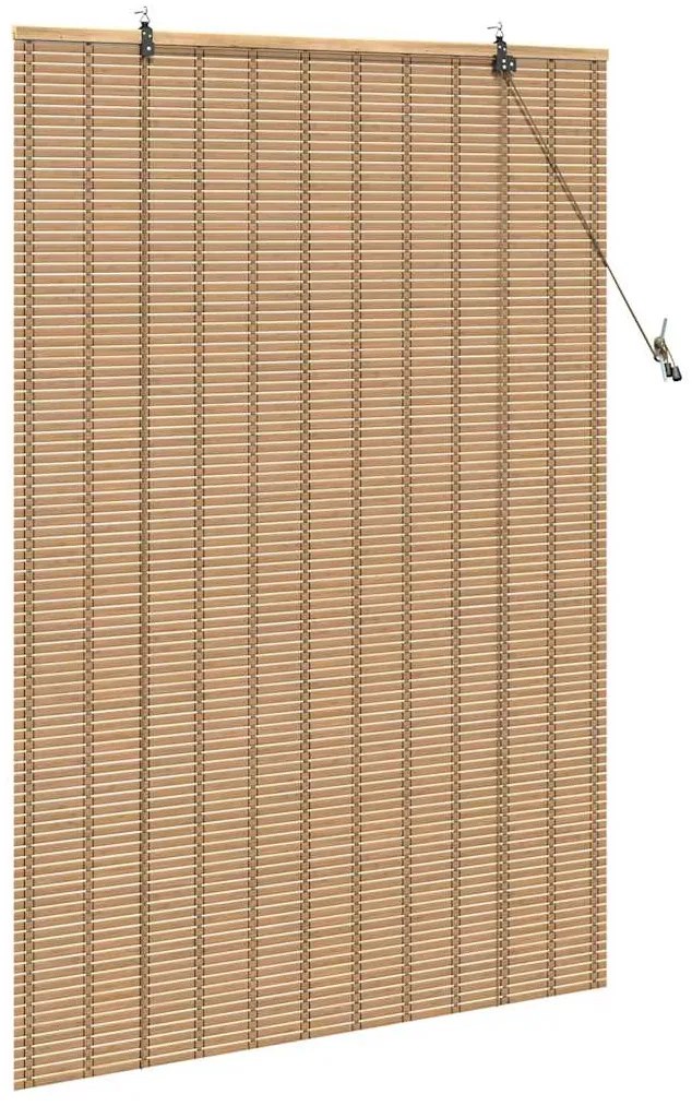 Persianas e Sombras para Janela Marrom Claro 120 x 160 cm Bambu