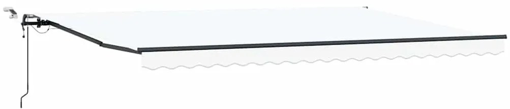 Toldo Retrátil Automático com LED Branco 500x300 cm