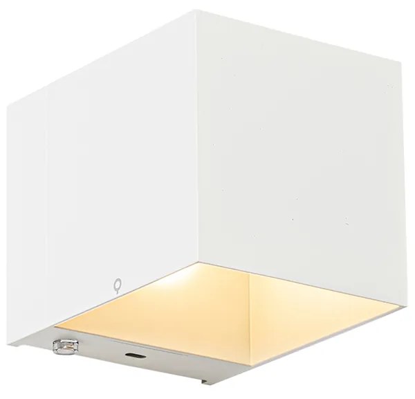 LED Conjunto de 2 Apliques Brancos com Dimmer Recarregável - Joris Moderno