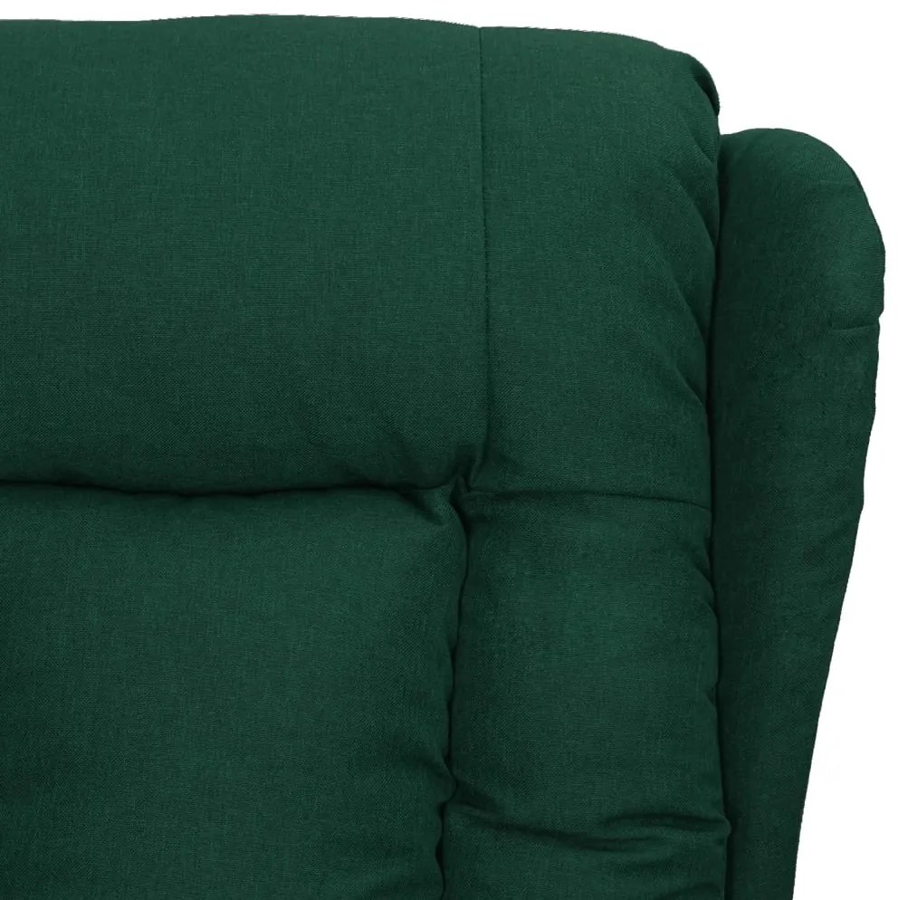 Poltrona elevatória tecido verde-escuro