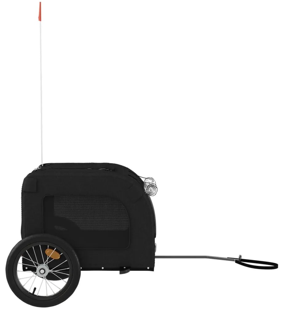 Reboque bicicleta p/ animais tecido oxford/ferro preto