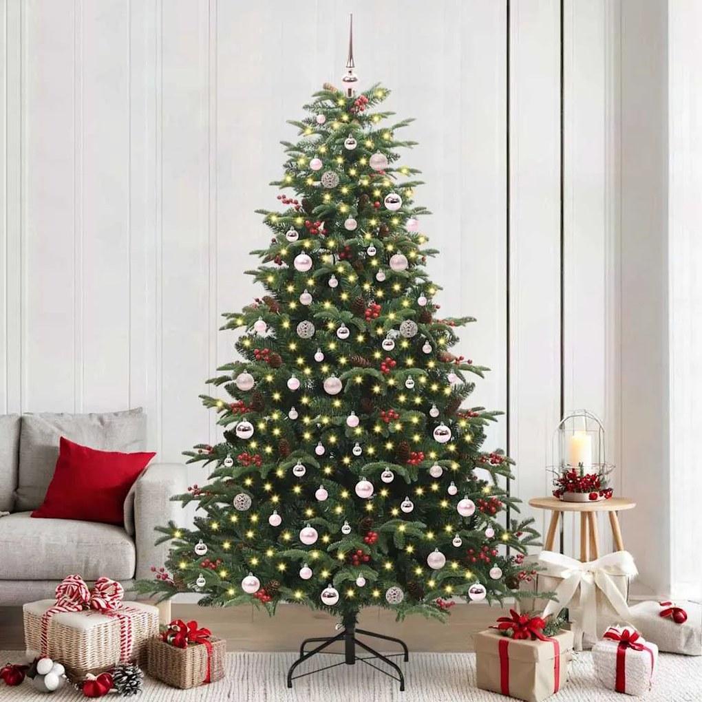 vidaXL Árvore de Natal Artificial Verde 240 cm PVC, Metal e Plástico