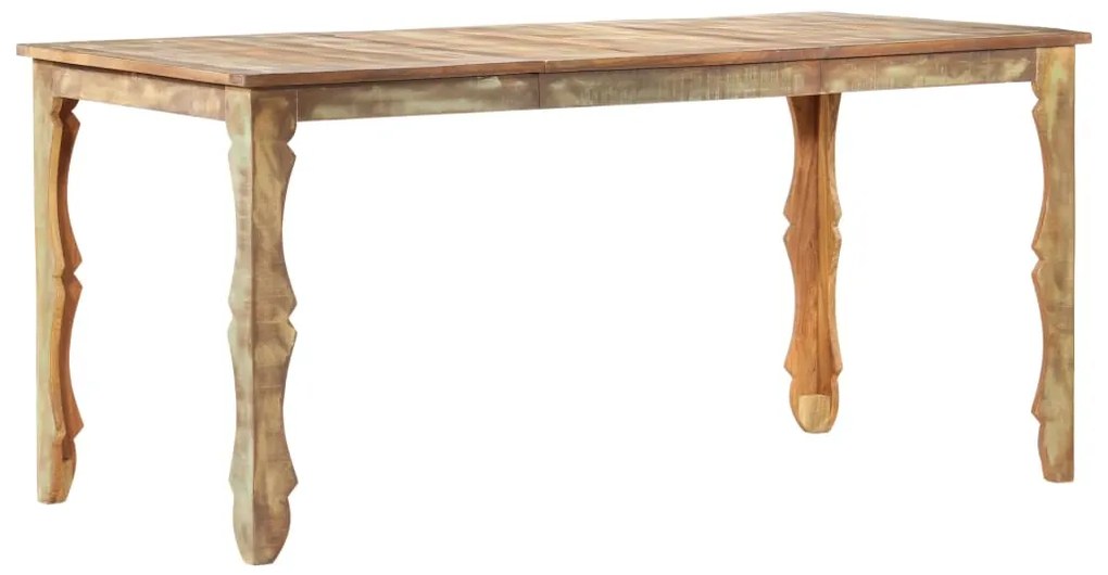 Mesa de jantar 160x80x76 cm madeira recuperada maciça