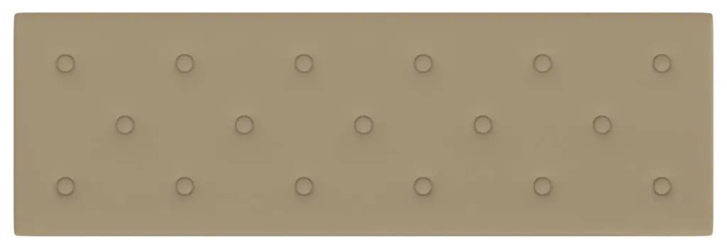Painel parede 12pcs 90x30 cm couro artificial 3,24m² cappuccino