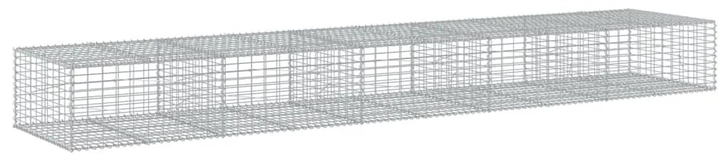 Cesto gabião com cobertura 500x100x50 cm ferro galvanizado