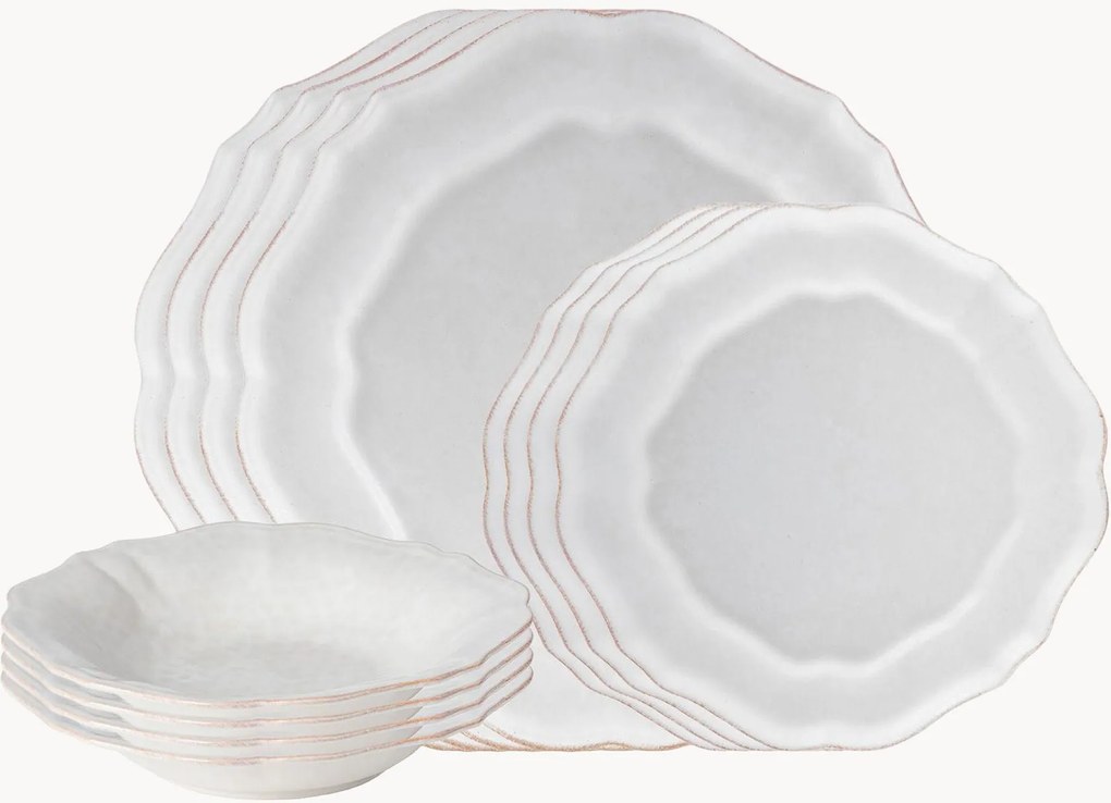 Conjunto de loiça com prato de sopa Impressions, conjunto de 12