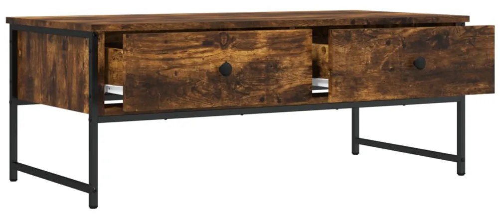 Mesa de centro 101x49x39,5 cm derivados madeira carvalho fumado