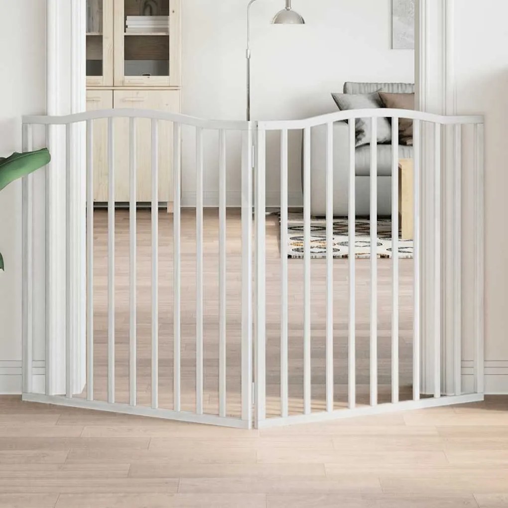 vidaXL Portão para cães dobrável 2 painéis 160 cm madeira de álamo