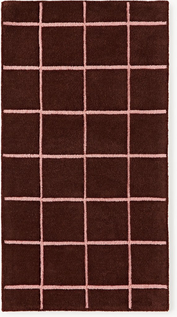 Tapete em lã artesanal com relevo Kallie