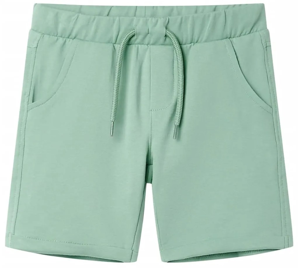 Calções de criança com cordão cor caqui-claro 104