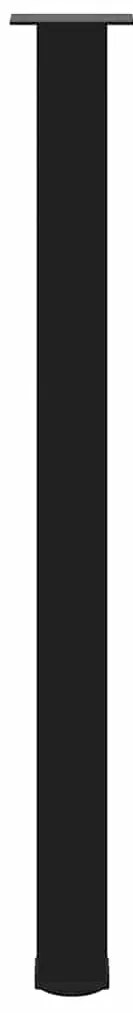 Pés para mesa de bar 4 peças, preto, 110-112 cm, aço