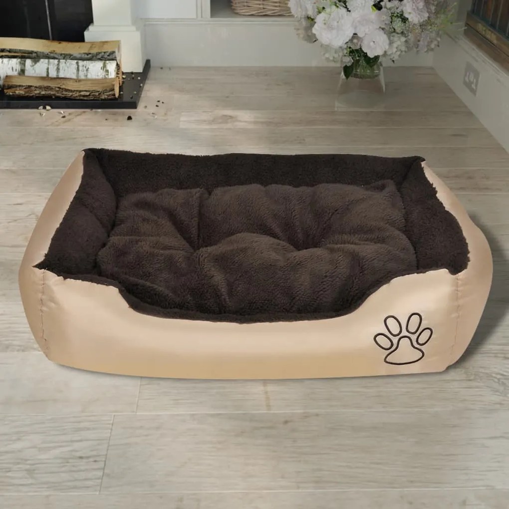 Cama para cães quente com almofadão acolchoado M