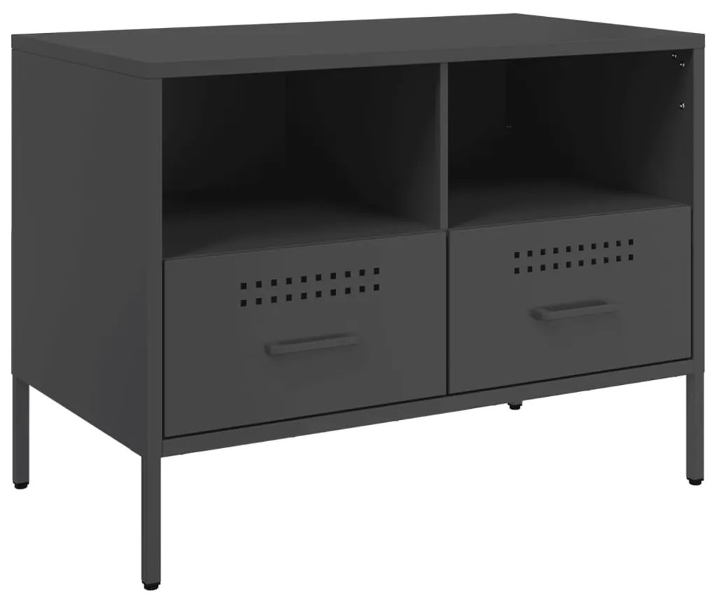 Móveis de TV 2 pcs 68x39x50,5 cm aço preto