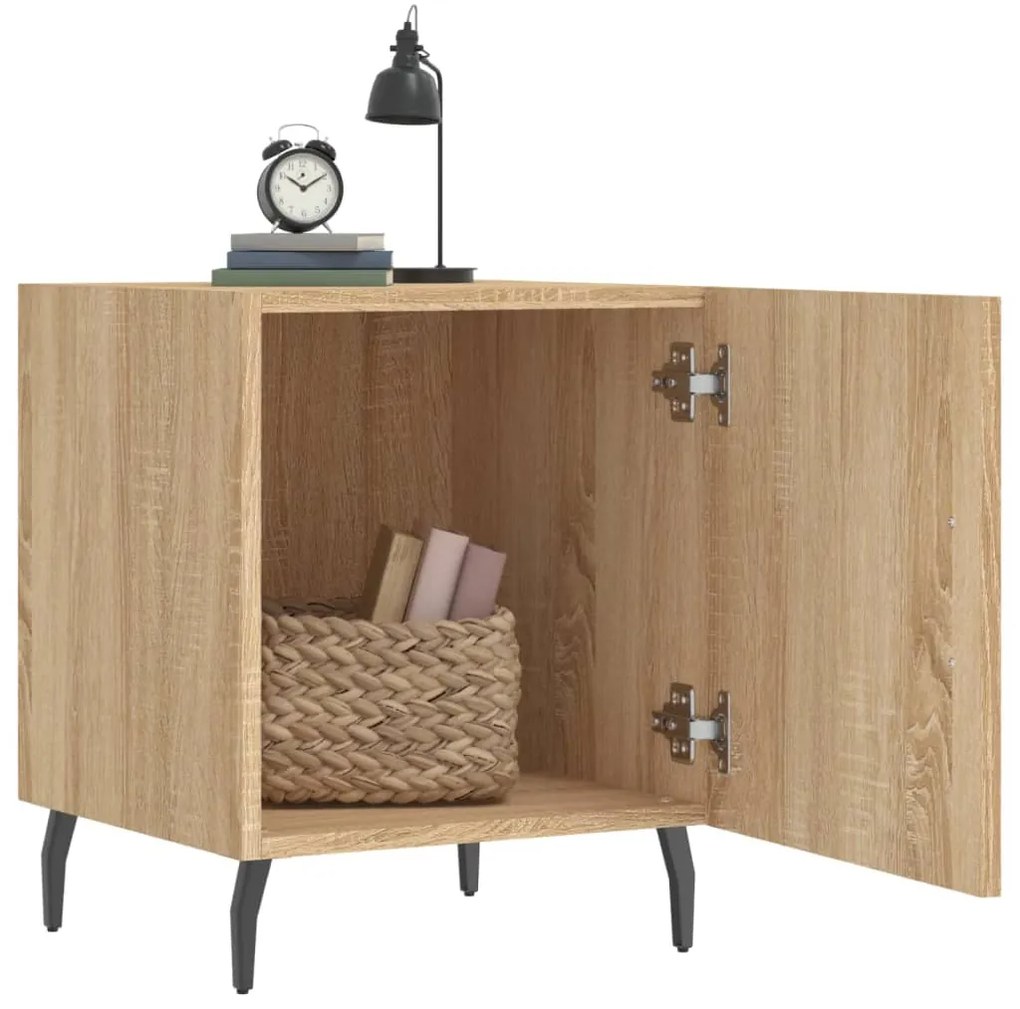 Mesa cabeceira 2pcs 40x40x50cm deriv. madeira carvalho sonoma
