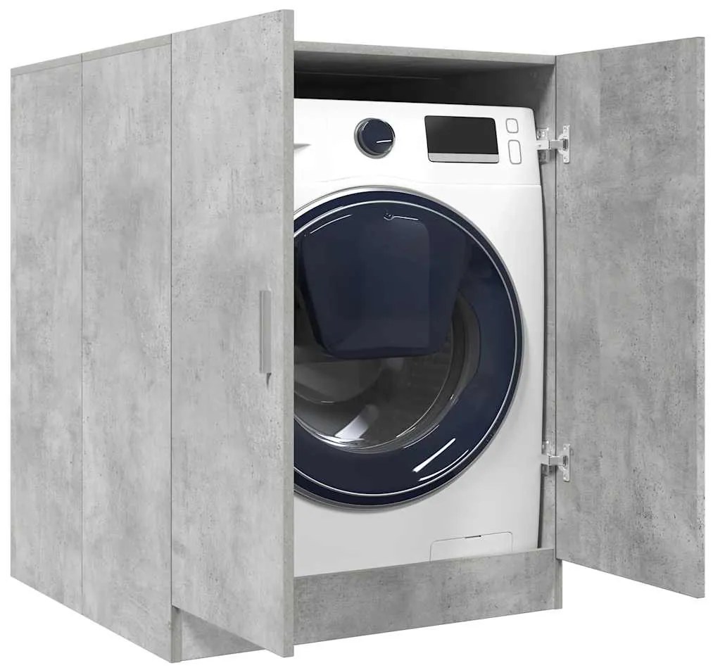 Armário máquina lavar roupa 71x71,5x91,5 cm cinzento-cimento