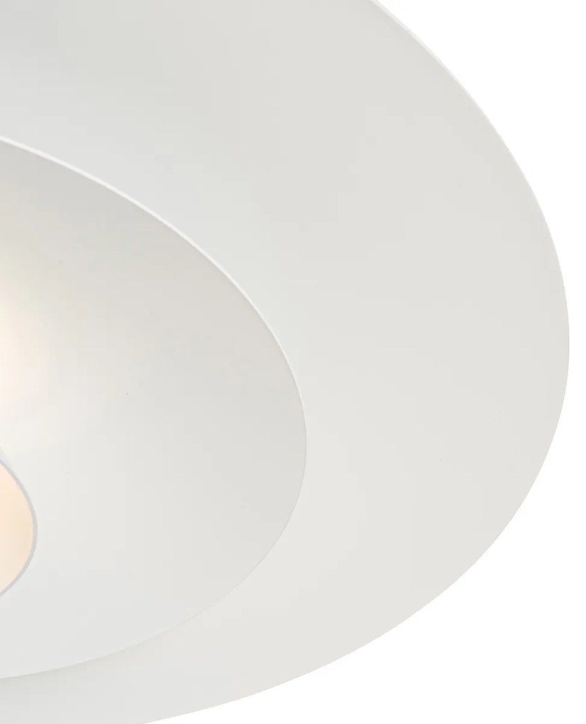 Candeeiro de suspensão design branco com LED regulável em 3 níveis - Pauline Design,Retro