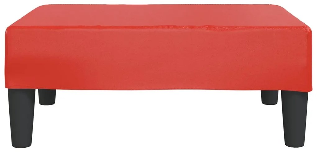 Apoio de pés 78x56x32 couro artificial vermelho