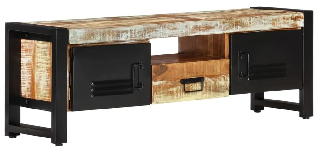Móvel de TV 120x30x40 cm madeira recuperada maciça