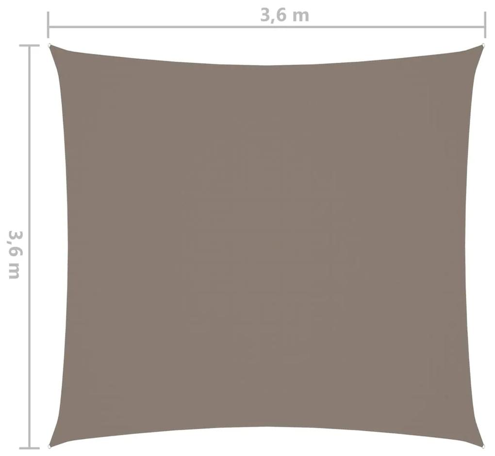 Para-sol vela tecido oxford quadrangular 3,6x3,6m cinza-acast.