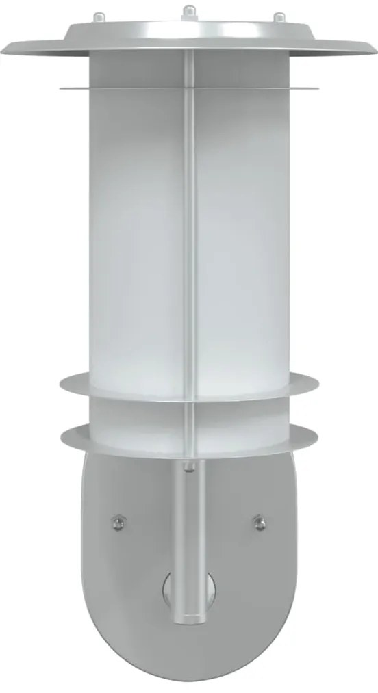 Candeeiros parede p/ exterior c/ sensor 2pcs aço inox. prateado