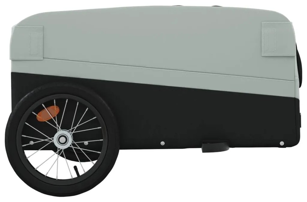 Reboque para bicicleta 45 kg ferro preto e cinza