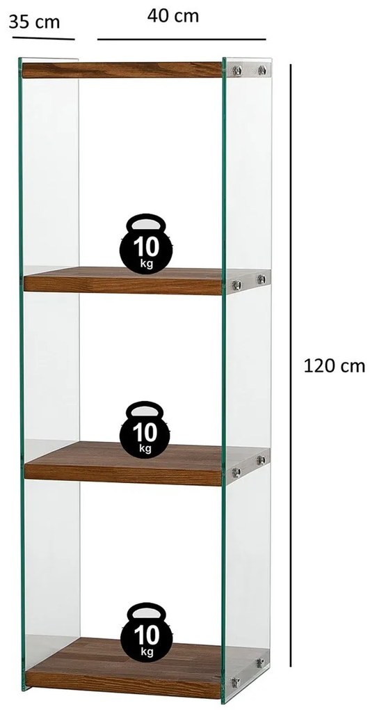 Estante Aqua – Natural – 40 cm Largura x 120 cm Altura x 35 cm Profund